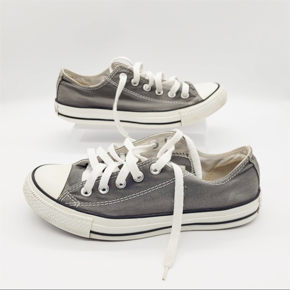 Converse Unisex All Star Grey Low Top Sneakers Size M6 W8 - Picture 4 of 10